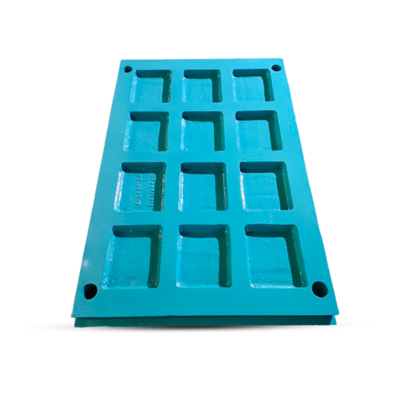 Jaw crusher fixed jaw plate made of high manganese steel with broken teeth plate. Manufacturer of wear-resistant accessories for mine crushers