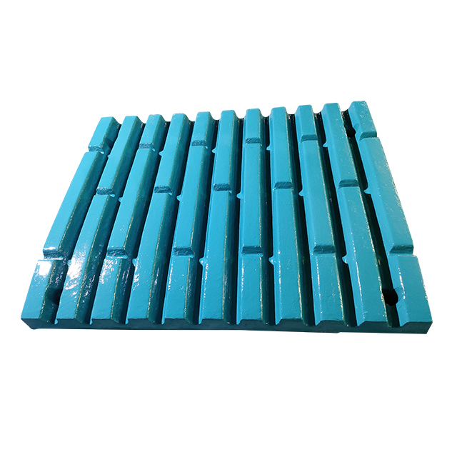 C160 jaw crusher fixed jaw plate made of high manganese chromium steel material with broken teeth plate suitable for crushing medium and high hardness ores